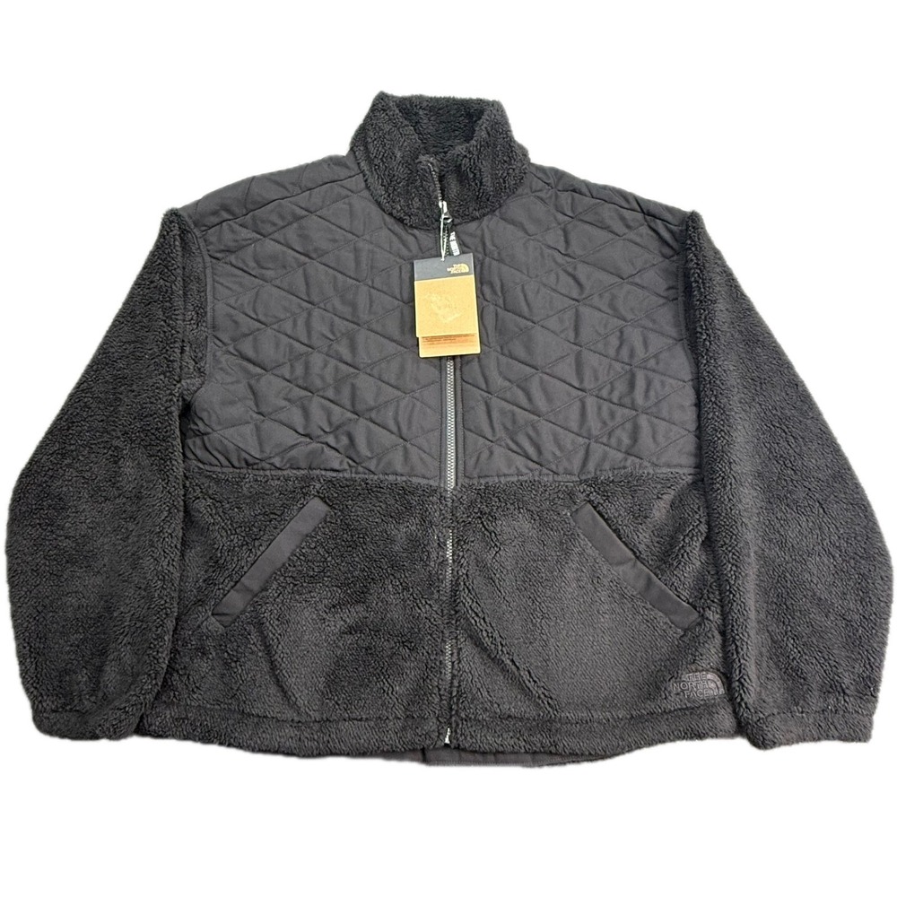The North Face Cabin Fleece Full Zip Women Medium Black Quilted NF0A8DQ2